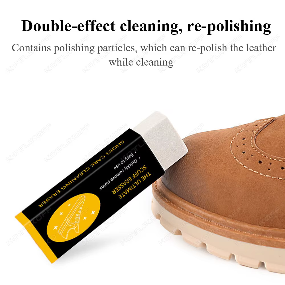 Gomme de nettoyage en daim, peau de mouton, cuir mat et tissu en cuir, Kit de soins pour chaussures, nettoyant pour cuir, baskets