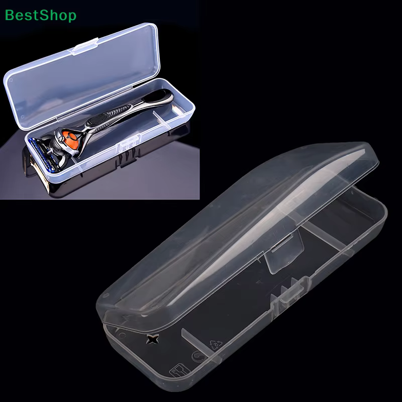 〔AG〕Étui de rasoir de voyage portable - Boîte de rangement protectrice en plastique transparent pour rasoirs