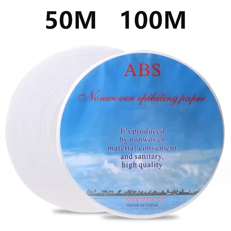 1 Rouleau de 50M/100M de Bandes de Cire Non Tissées pour Épilation Corporelle