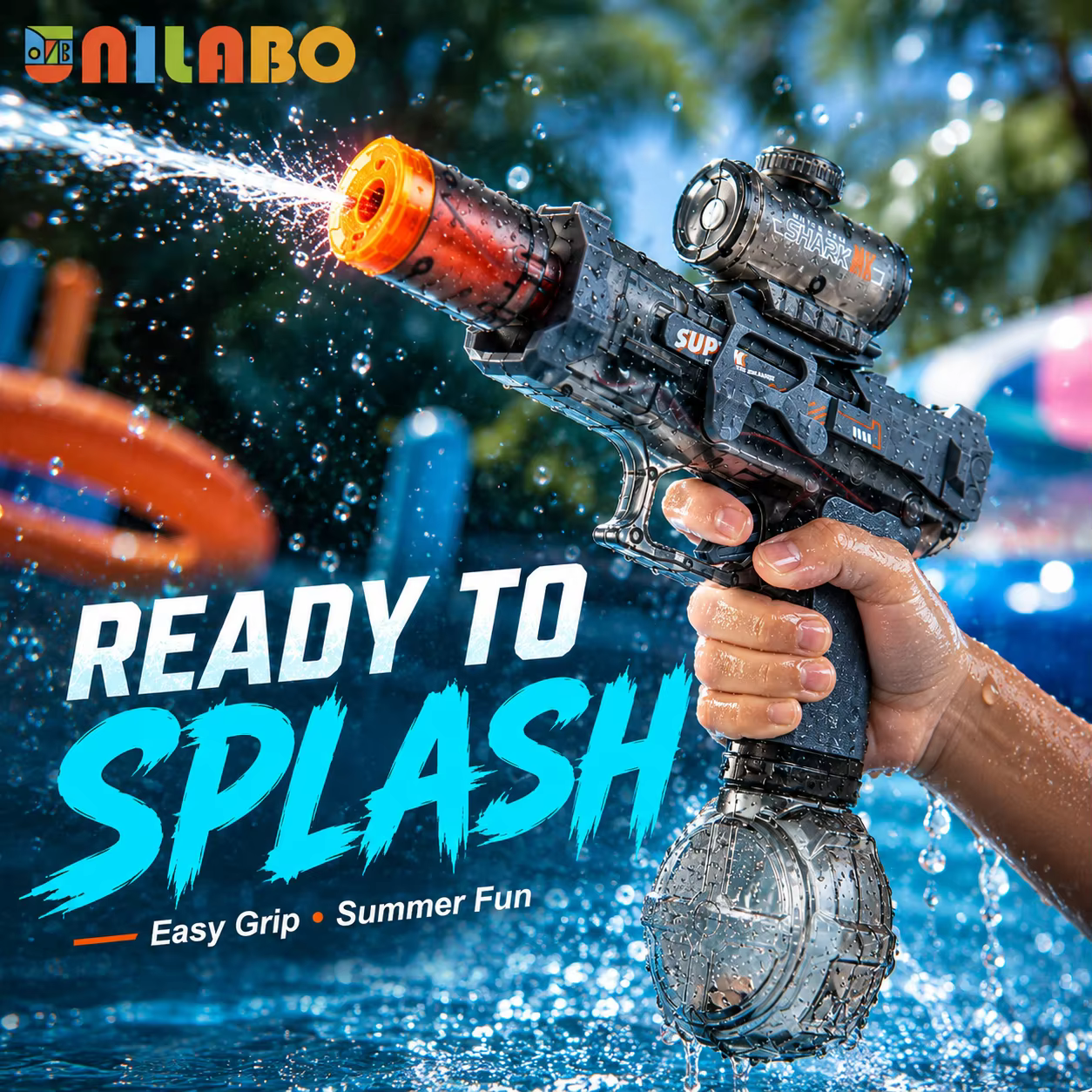Pistolet à eau électrique, jouet pour enfants, lanceur d'eau automatique rechargeable, pour jeux aquatiques en plein air, piscine et jardin en été