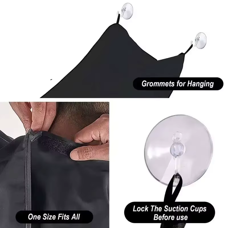 Tablier de rasage pour hommes-Bavoir de nettoyage pour coiffeurs et rasoirs-Cadeau parfait pour le toilettage et l'hygiène
