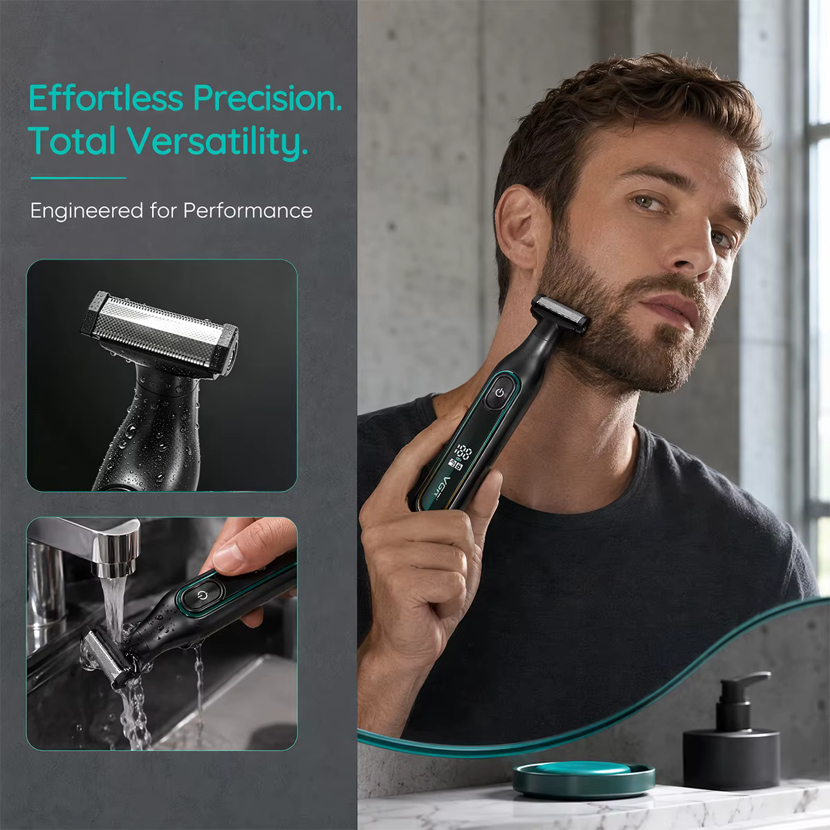 VGR tondeuse tondeuse à barbe pour hommes rasoir electrique homme rasoir homme Le rasoir Professionnel Rasoir