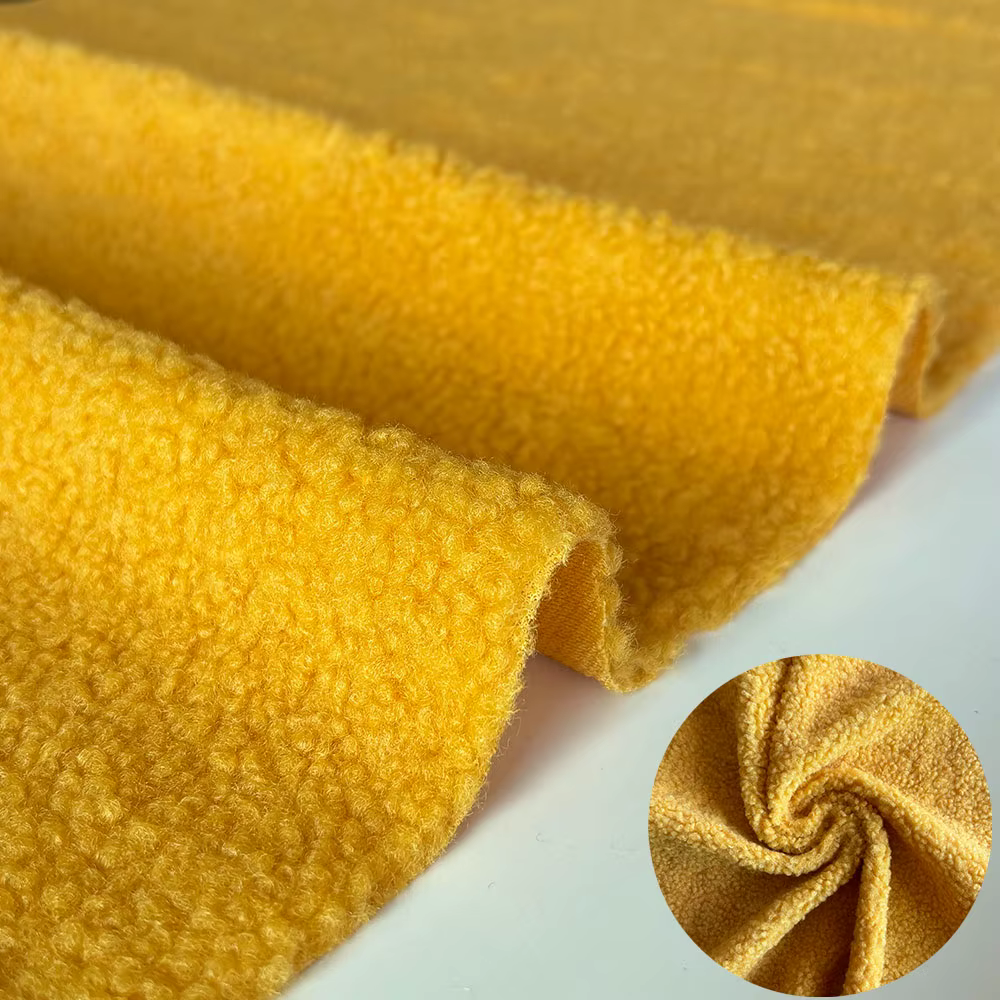 Teddy polaire tissu agneau cachemire hiver doux granulaire peluche couleur unie Polyester flanelle pour vêtements canapé chapeau pull bricolage jouet