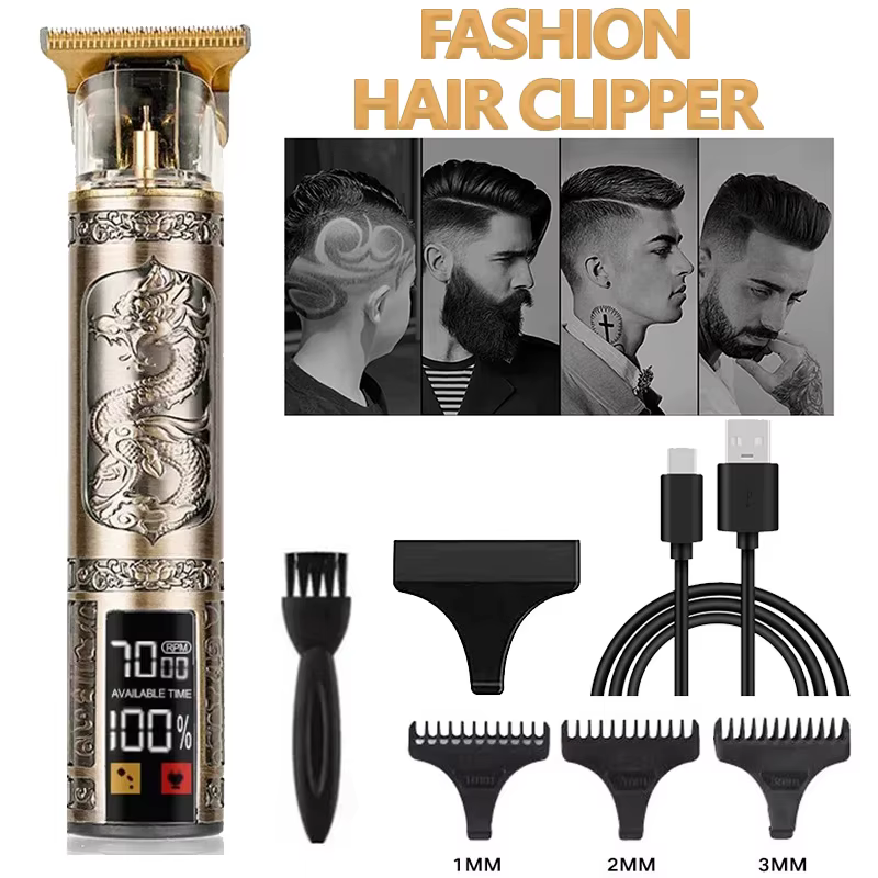 Sculpture T9 Vintage professionnel électrique Machine de coupe de cheveux USB Rechargeable Portable rasoir tondeuse pour la soin de la barbe meilleur cadeau