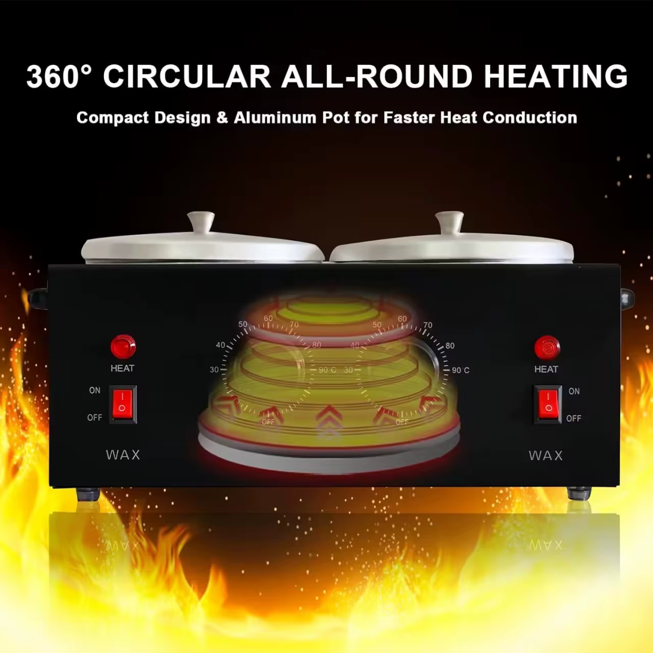 Chauffe-cire électrique professionnel à double Pots