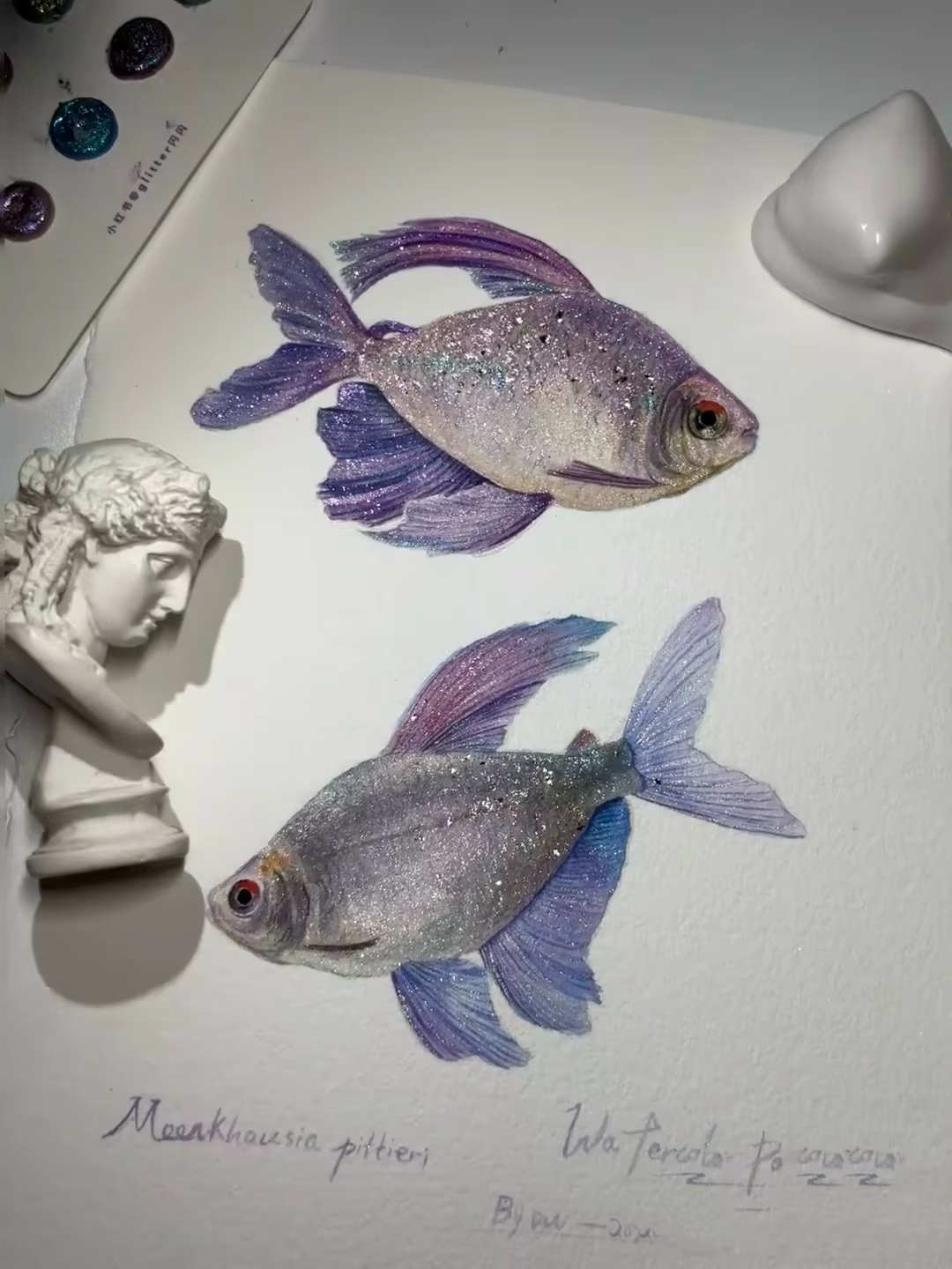 Ensemble de peinture aquarelle métallique, Portable, léger, pigment hautement solide, nuances étoilées, idéal pour les artistes, cadeau de vacances parfait