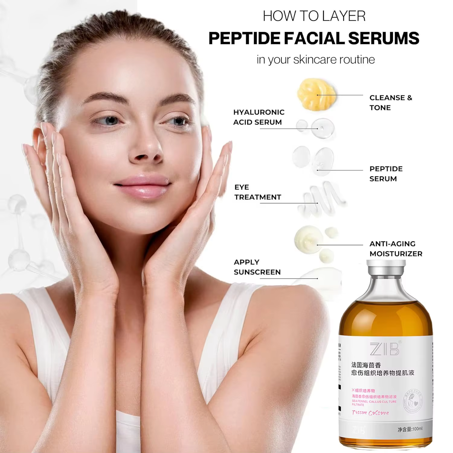 Sérum liftant pour le visage à la culture de fenouil marin