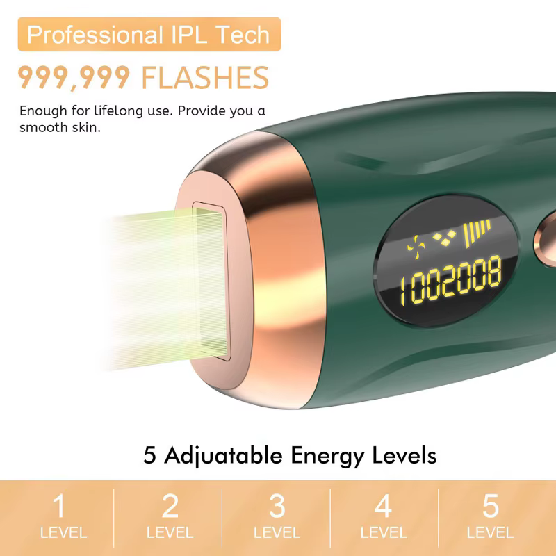 L'appareil laser à diode électroluminescente IPL portable le plus populaire pour l'épilation permanente à domicile pour les femmes