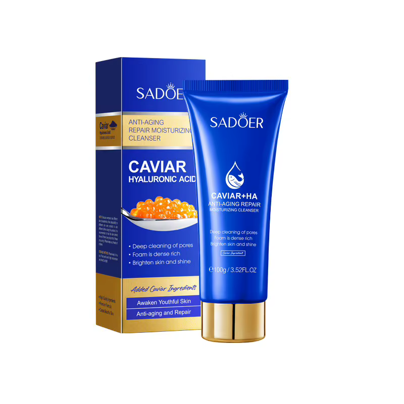 SADOER Caviar nettoyant pour le visage mousse de lavage du visage nettoyant pour le visage nettoyage en profondeur blanchissant Anti-rides hydratant soins de la peau