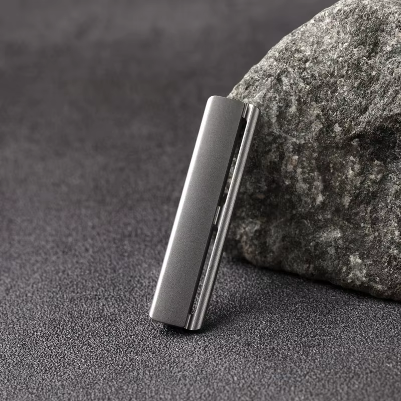 Tête de rasoir de sécurité YAQI Excalibur Titanium Single Edge AC pour hommes