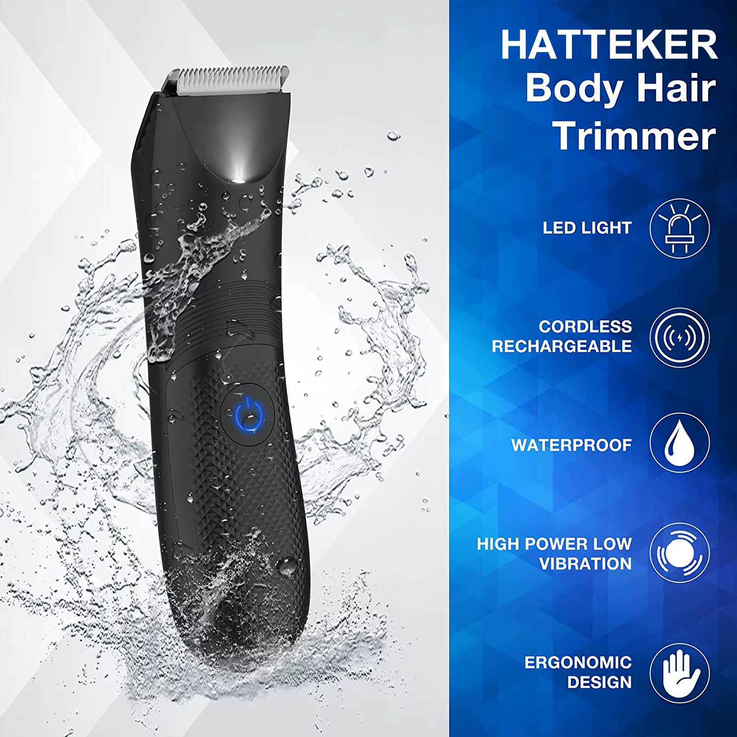 Tondeuses à barbe tondeuse à cheveux corps USB Rechargeable sûr étanche lame en céramique tête