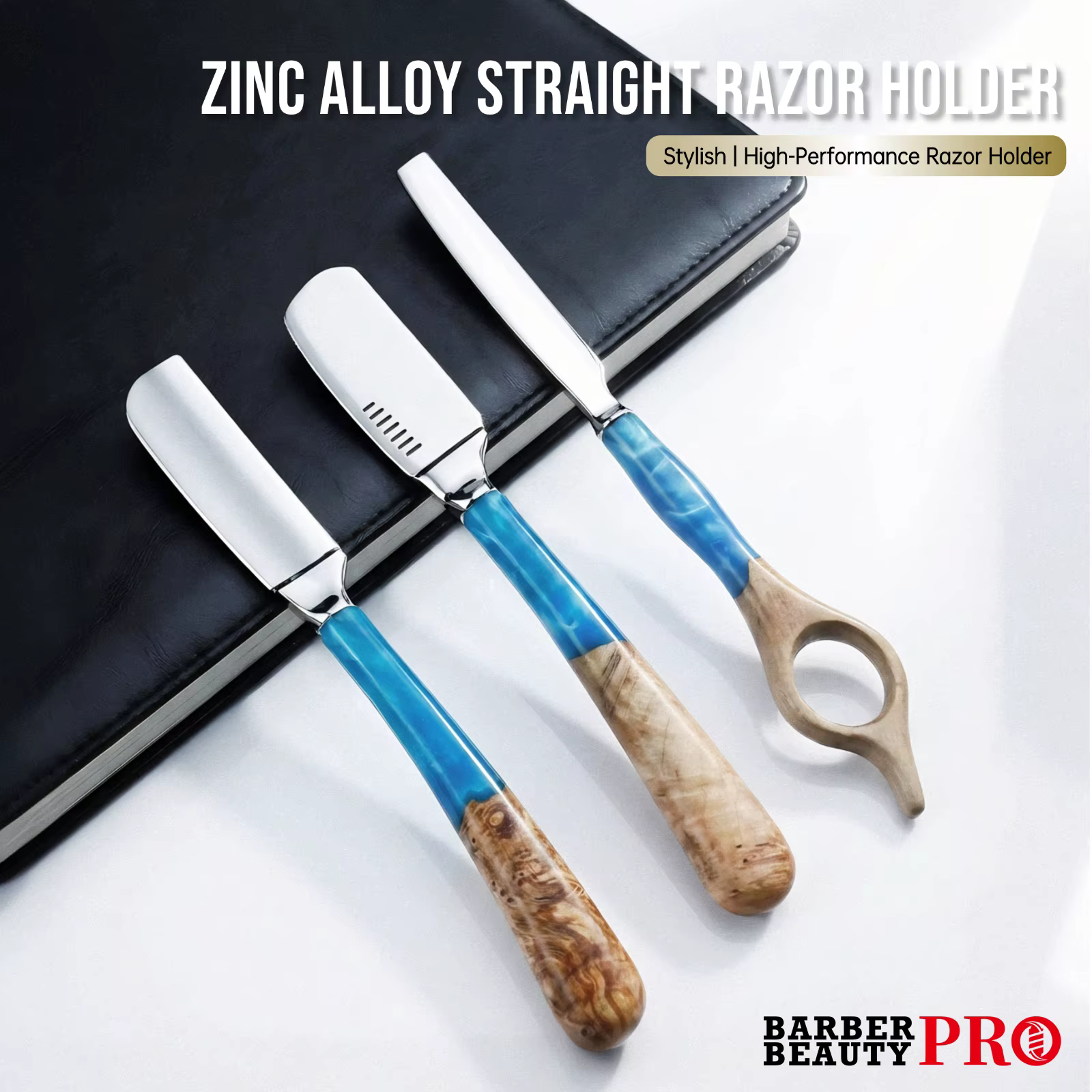 1 pièces nouveau Pro Baber rasoir droit manche en bois