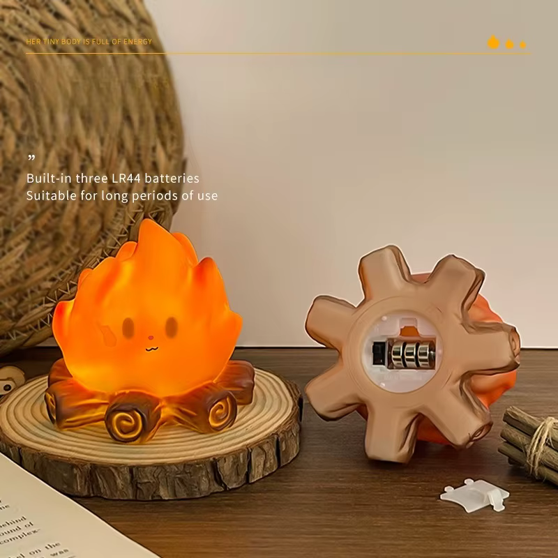 Veilleuse de feu de joie, bougie électronique, lumière d'ambiance décorative, ornement cadeau pour enfants