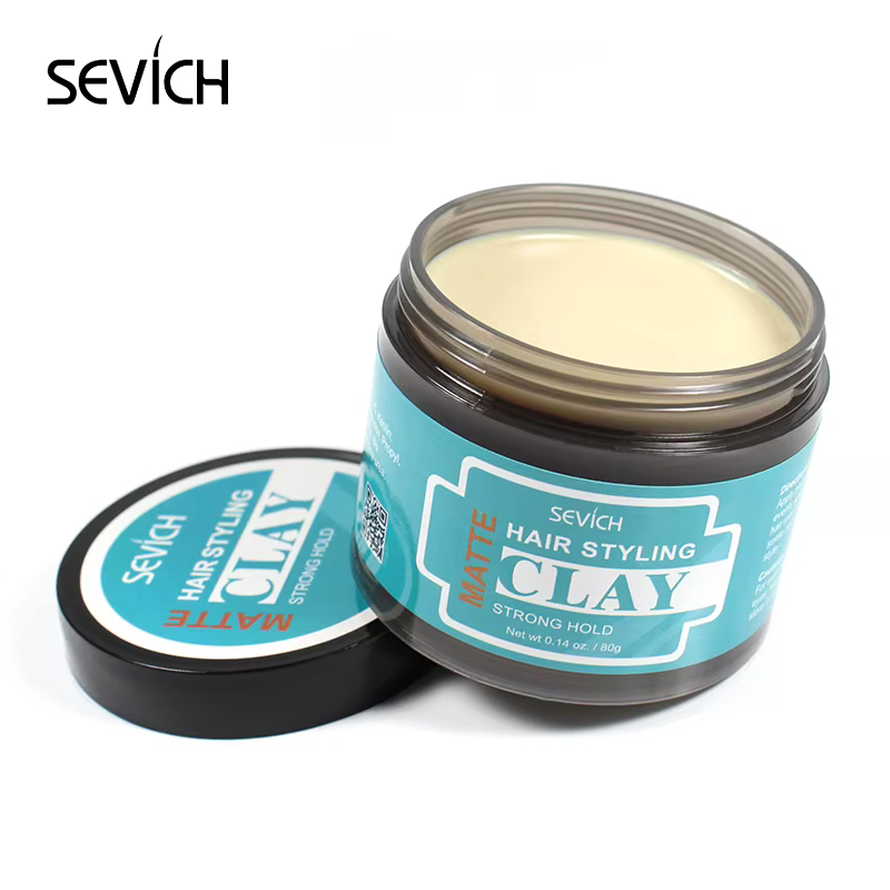 Sevich 80g cheveux argile brossée pour hommes forte tenue coiffure fini