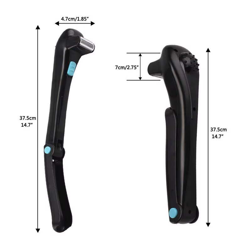 Tondeuse électrique pour le dos et le corps avec lame en acier inoxydable détachable