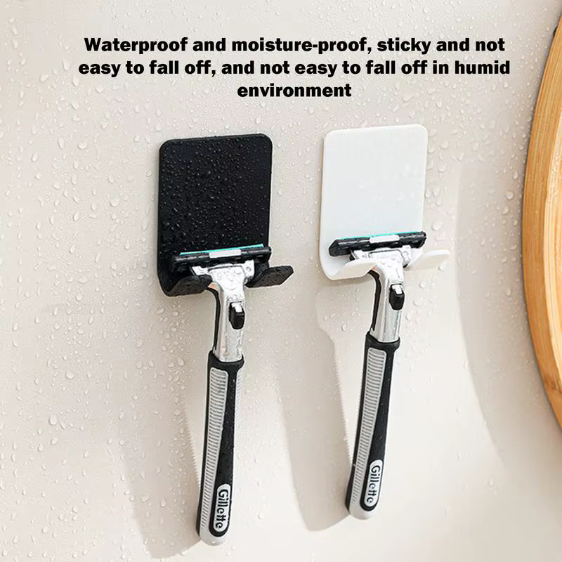 Support de rasoir adhésif mural salle de bain pour douche crochet
