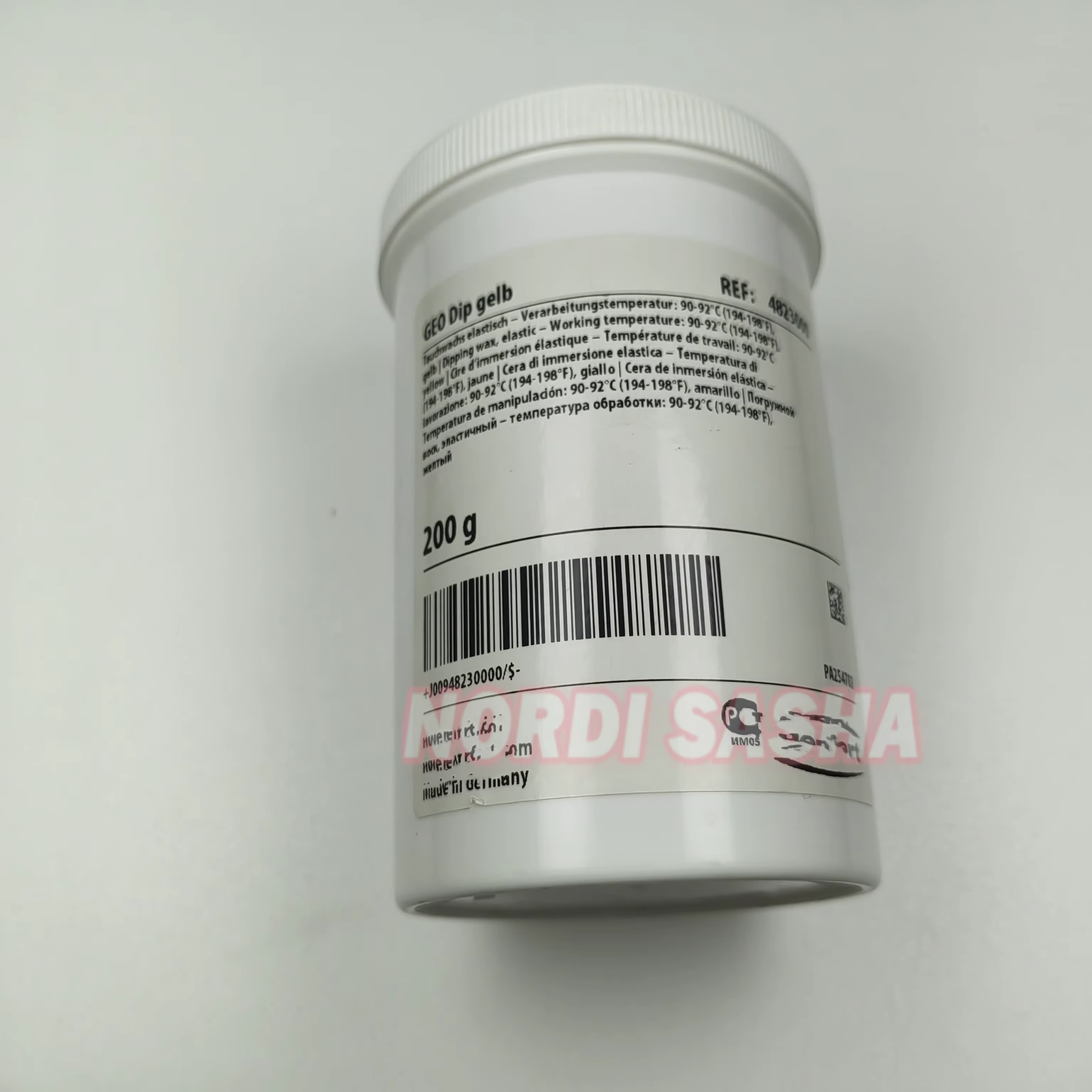 GEO-Dental Dip Dipping Avertissement, Mars Warm Immersion, Utilisation dans toutes les dents, Couronne et pont, Jaune, Orange, Vert, 200g par bouteille