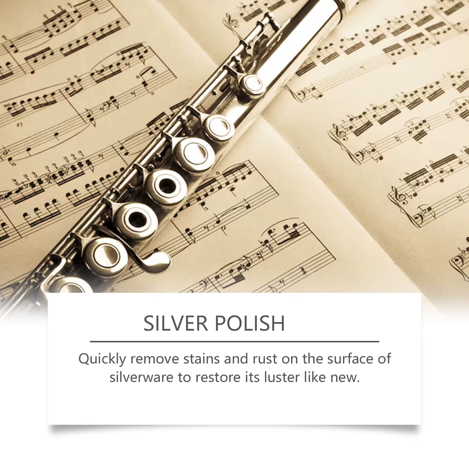 Vernis à argent adapté au nettoyage, entretien, polissage et rénovation de bijoux en argent et instruments de musique plaqués argent