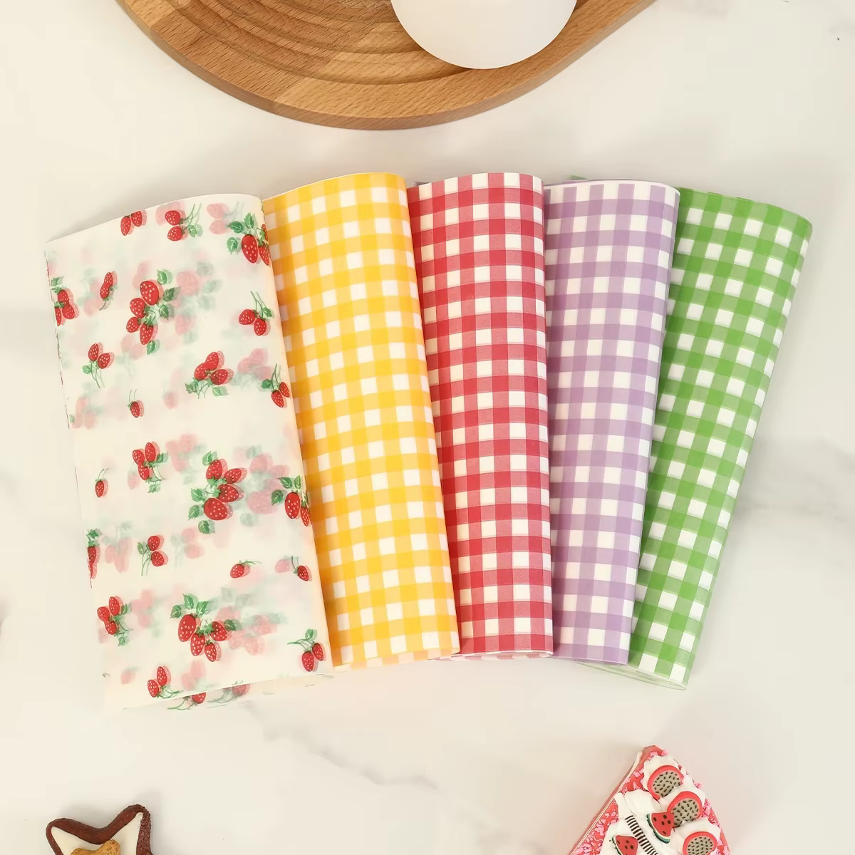 Papier d'emballage résistant à l'huile pour pain, Sandwich, hamburger, frites, papier ciré de qualité alimentaire, outils de cuisson, Gadgets de cuisine pour cadeau de fête, 50 pièces