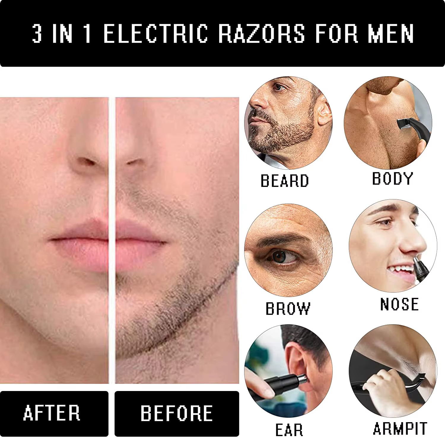 Zone intime coupe de cheveux rasoir de précision hommes ligne de Bikini boules