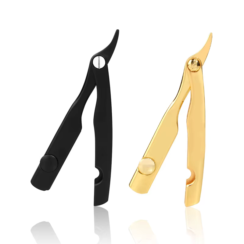 Nouveau rasoir de coiffeur droit pour hommes épilation rasage en alliage de Zinc aisselles cheveux pliant