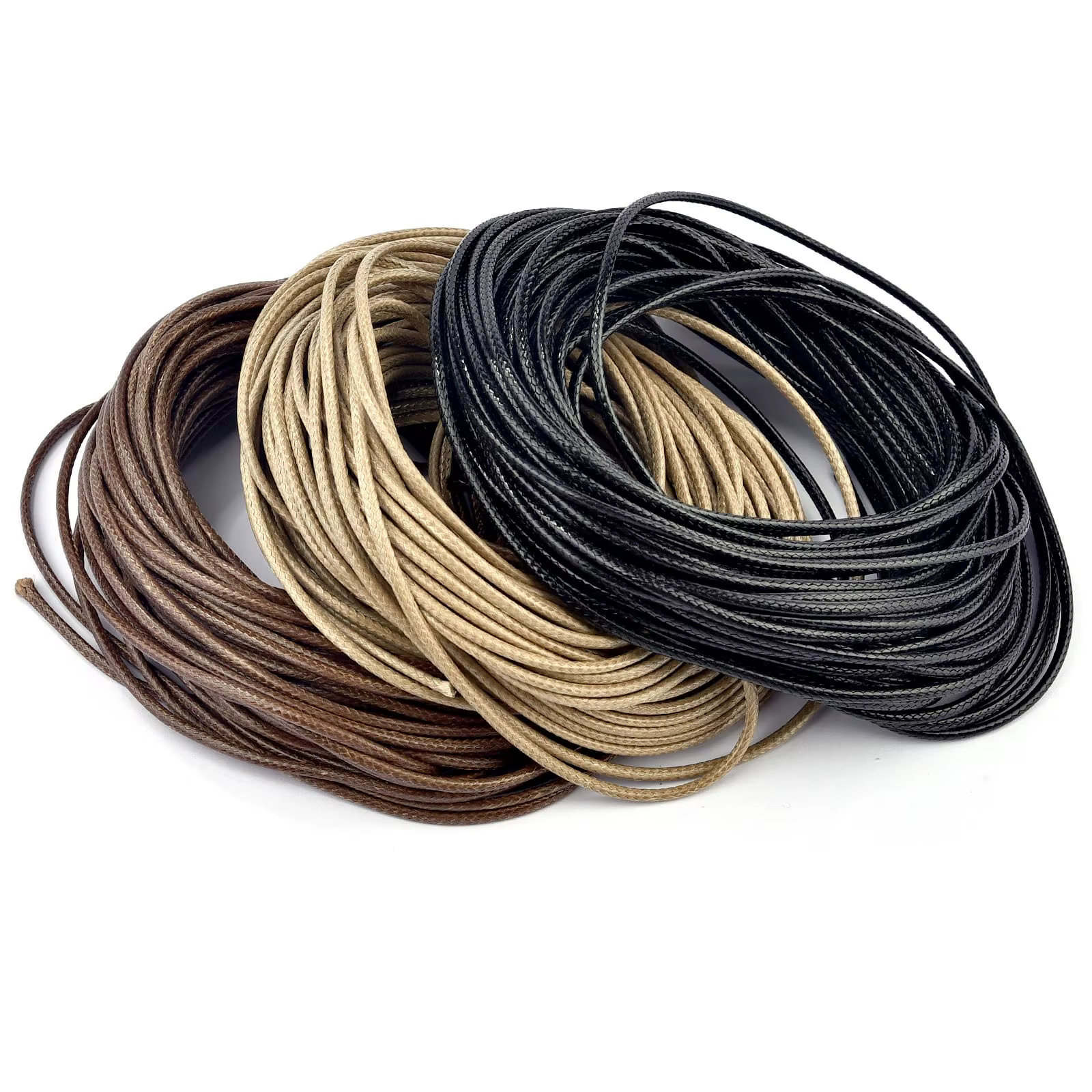 Corde de fil ciré pour bijoux, ficelle de bricolage, bracelet fait main, bijoux de mode exécutifs, vente en gros, 1/1, 5, 2/2, 5, 3mm