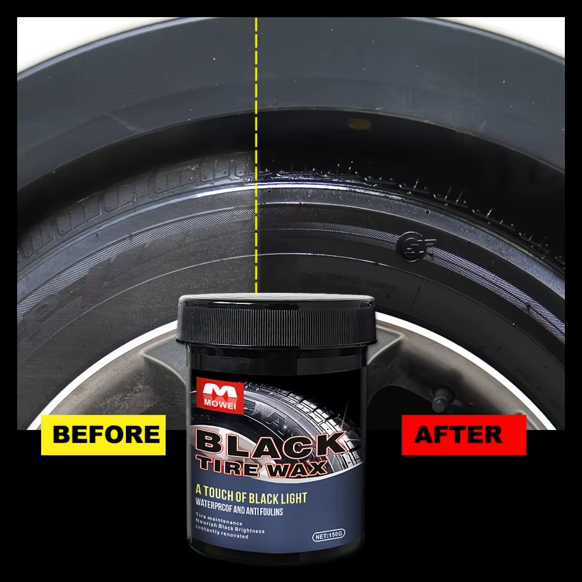Cire de brillance et de rechapage des pneus, 150g, rehausseur de brillant Anti-âge Durable pour pneus de voiture, Agent de soin de noircissement