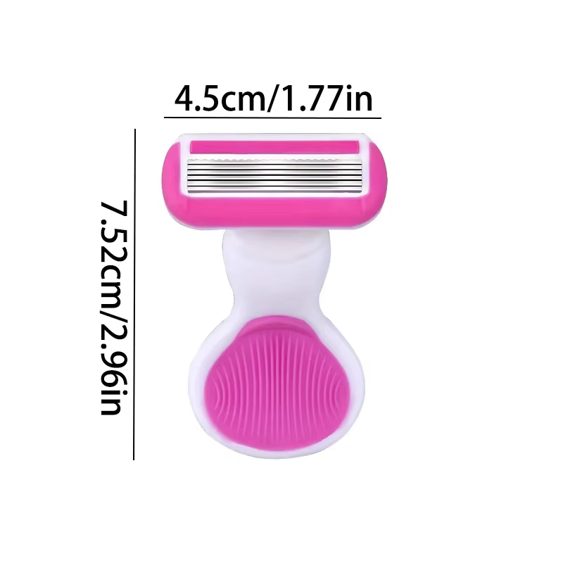 Ensemble de rasoir portable rose à 6 lames pour femmes