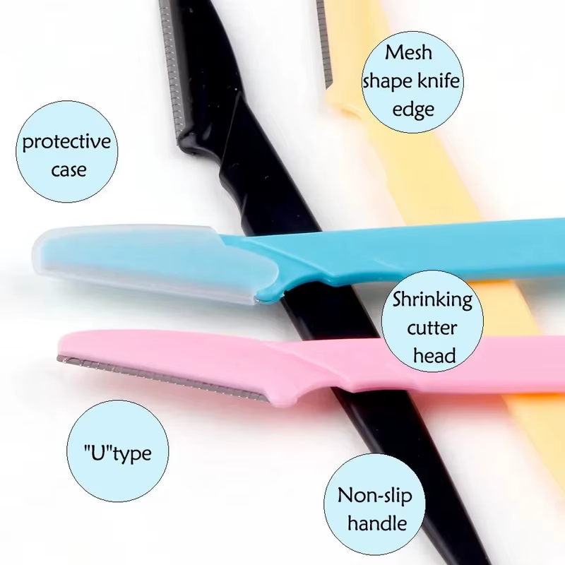 3/10 pièces épilation des sourcils coupe-épilation couteau de sécurité maquillage grattoir rasoir