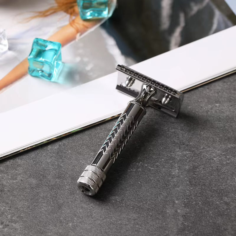 YAQI CASTOR rasoir de sécurité en acier inoxydable-longueur 79mm 0.45mm écart professionnel luxe toilettage essentiels