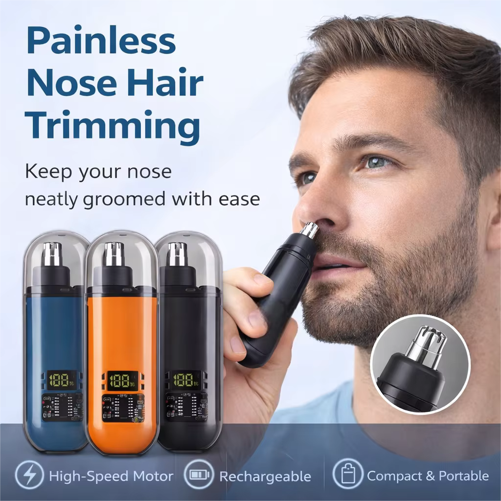 Convient aux hommes, tondeuse à cheveux électrique portable pour le nez et les oreilles avec chargement USB