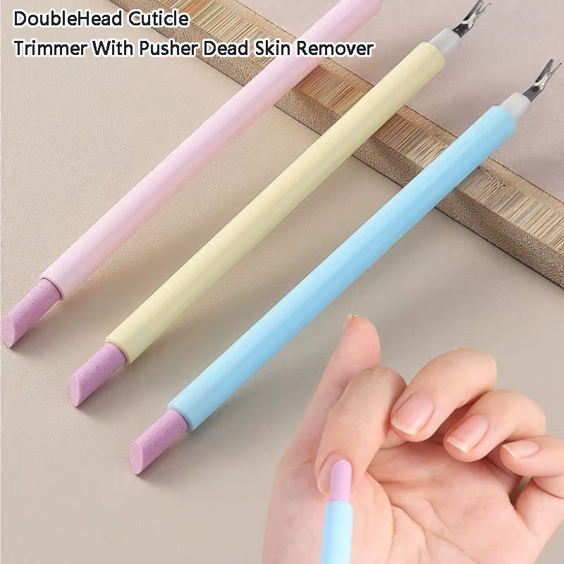 1 pièce Coupe-cuticules double tête avec pousse-cuticules