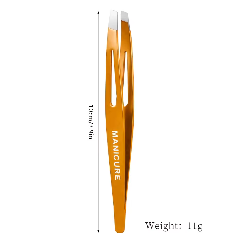 Pince à épiler sourcils colorée en acier inoxydable