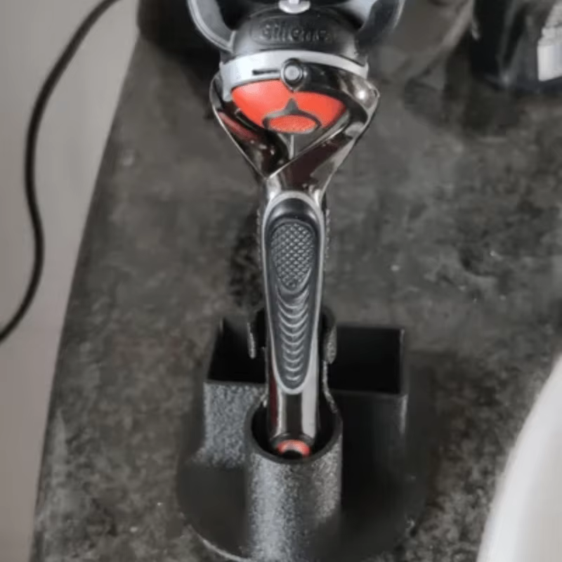 Support de rasoir dédié pour comptoirs de salle de bain
