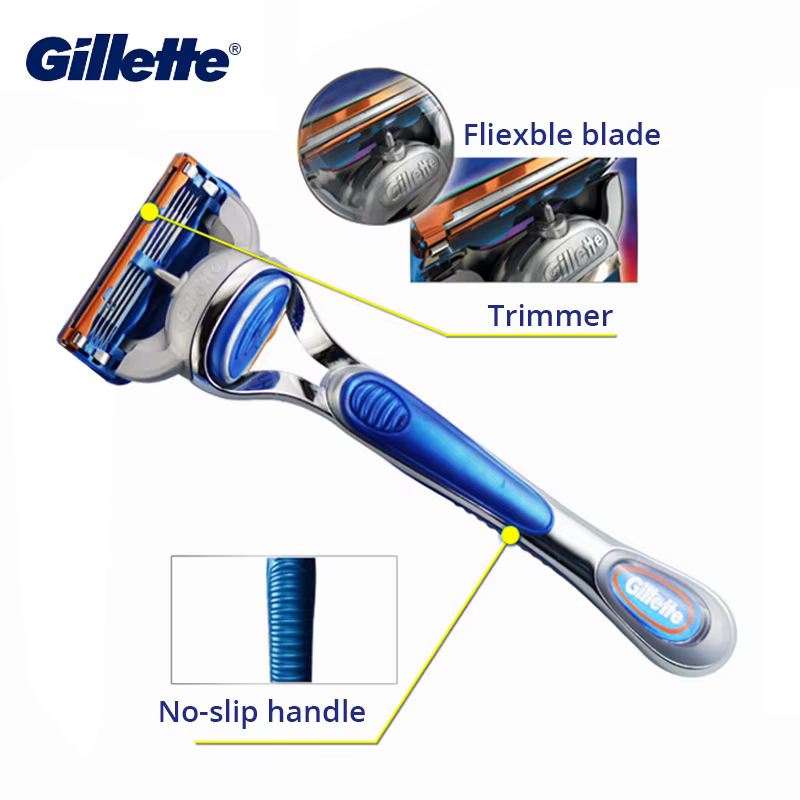 Gillette Fusion rasoir pour hommes visage cheveux barbe Machine à raser manuel sécurité