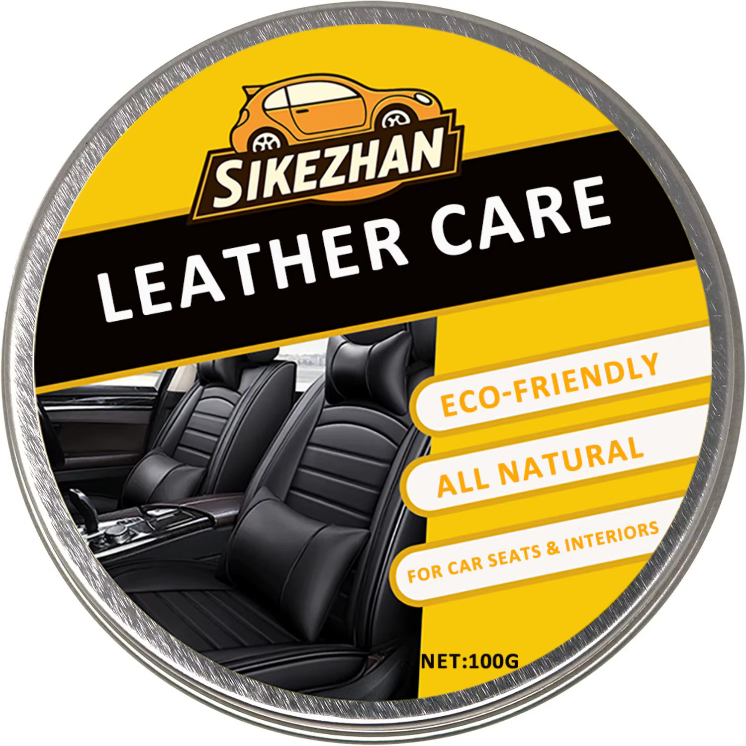 Crème d'entretien du cuir de voiture, baume revitalisant naturel Transparent et inodore, universel pour toutes les couleurs, protège nourrir les sièges de voiture