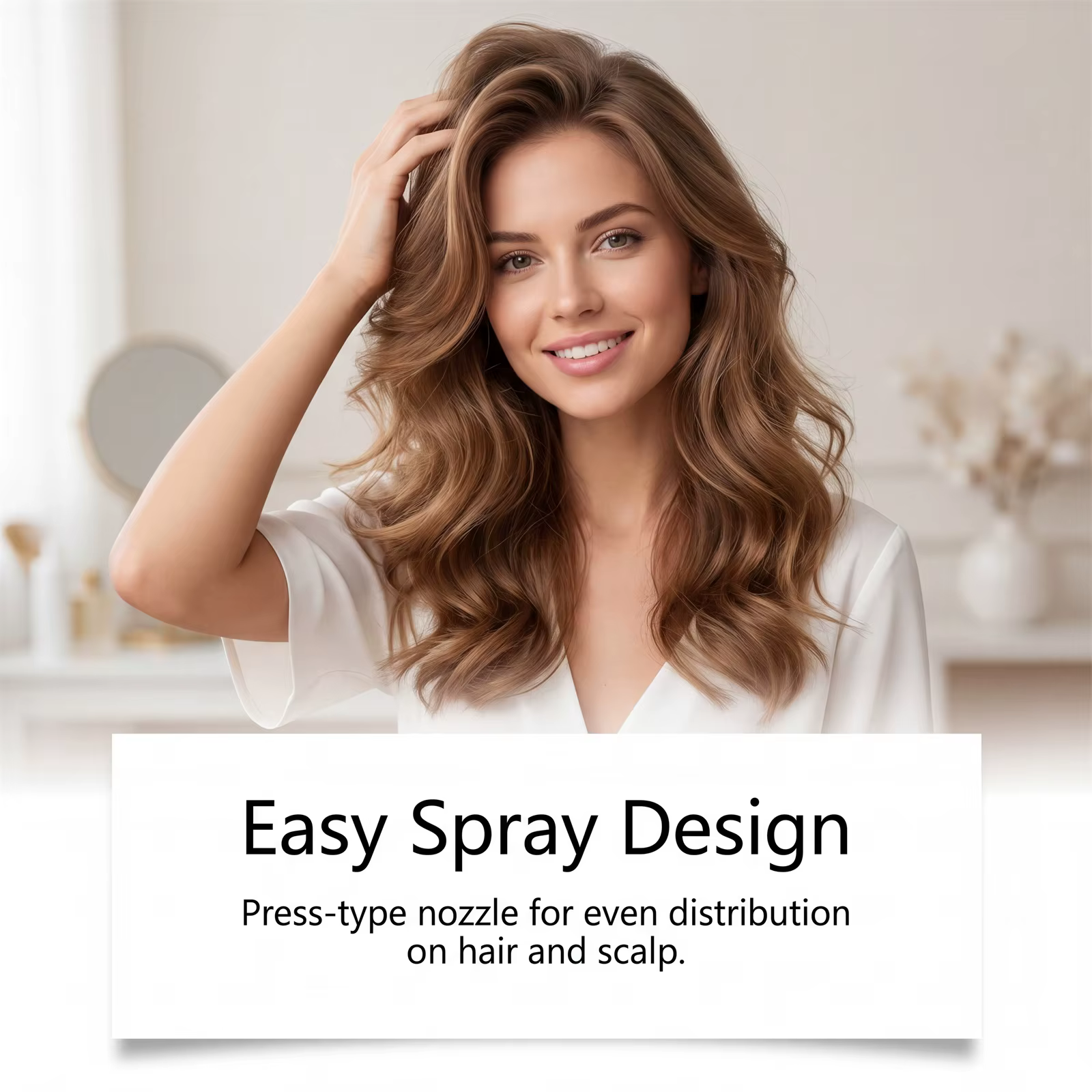 Spray Volumisant pour Cheveux à l'Eau de Riz et Extrait de Romarin – Brume Volumisante à Base de Plantes Non Grasse pour Cheveux Fins et Légers