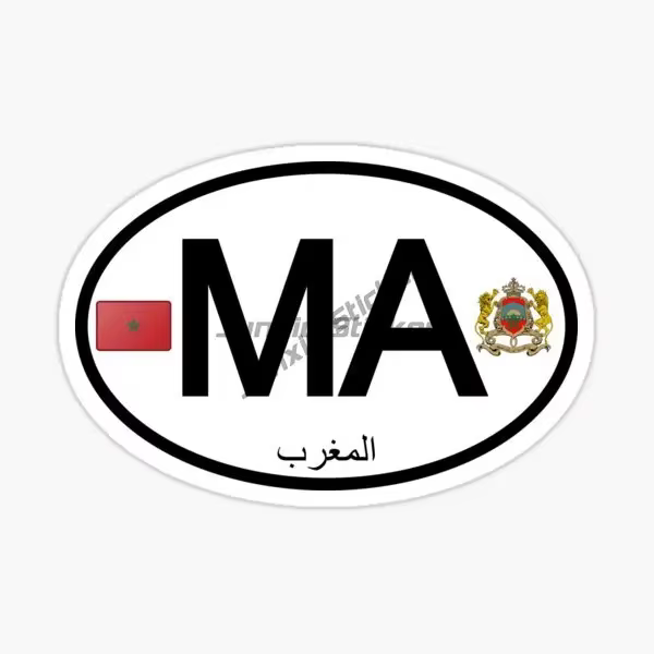 Autocollant de voiture en PVC avec emblème de la carte du Maroc pour décorer voiture, fourgonnette, vélo, casque, fenêtre, moto, accessoires