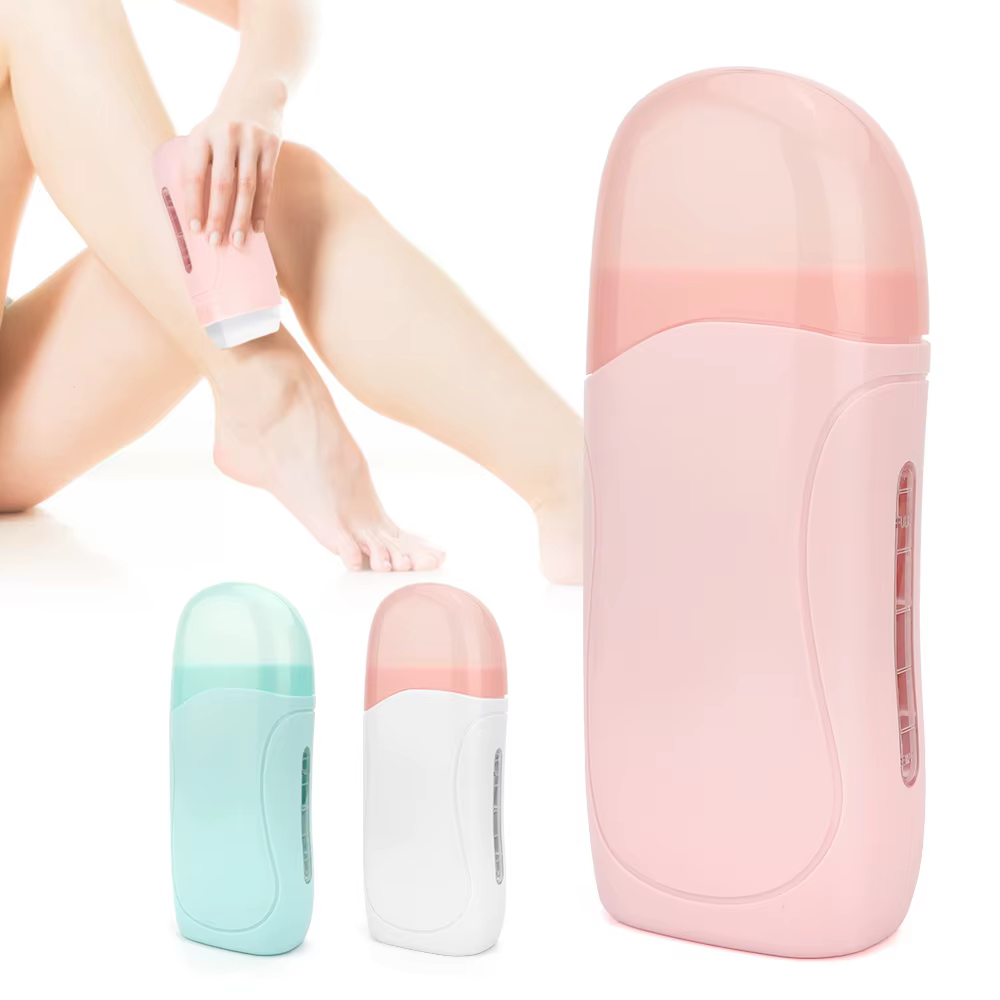 Kit d'épilation unisexe à la crème de cire épilatoire à rouler avec rouleau chauffant