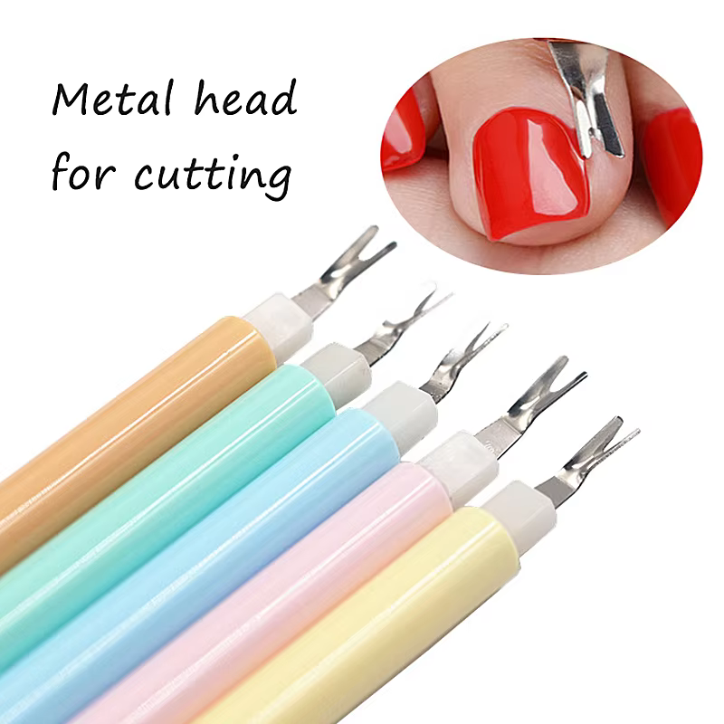 1 pièce Coupe-cuticules double tête avec pousse-cuticules