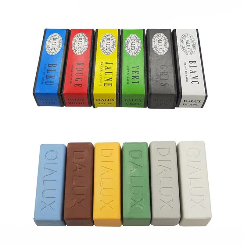 Cire de polissage pour bijoux, 6 couleurs, composé de polissage de pierre, composé abrasif pour bijoux, argent, or, laiton, outils de polissage