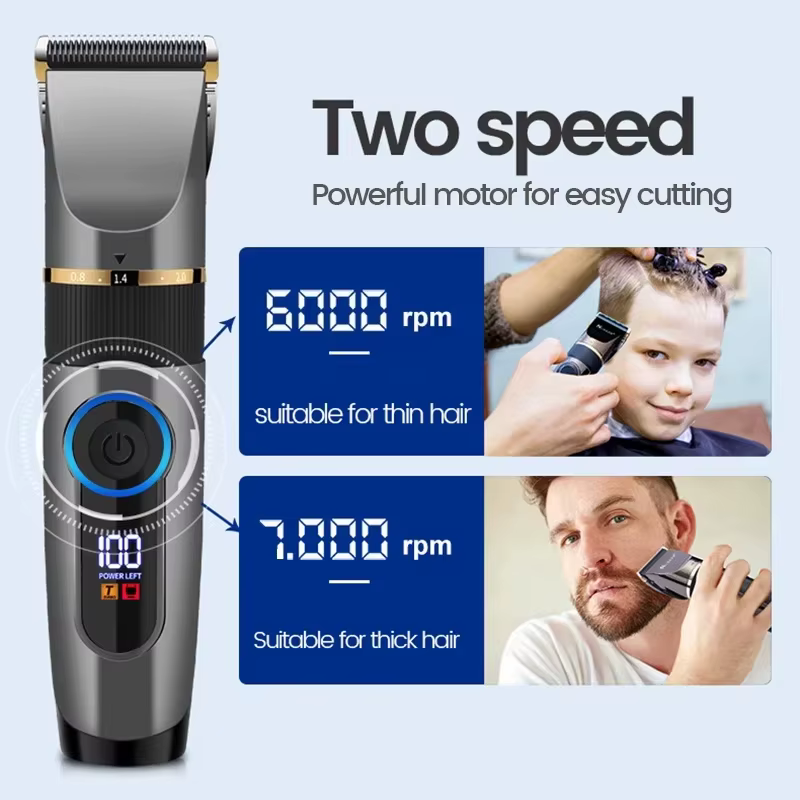 Tondeuse à cheveux électrique aste avec écran LED