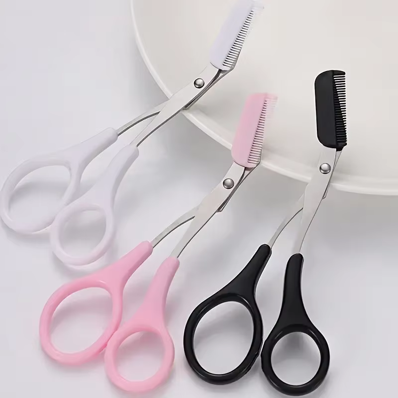 Ciseaux de précision pour sourcils avec peigne