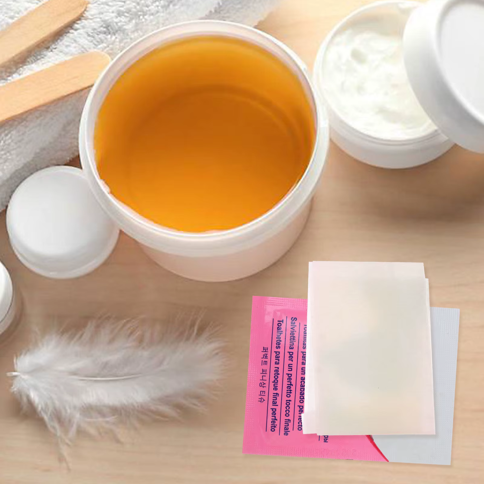 20 lingettes hydratantes pour l'épilation