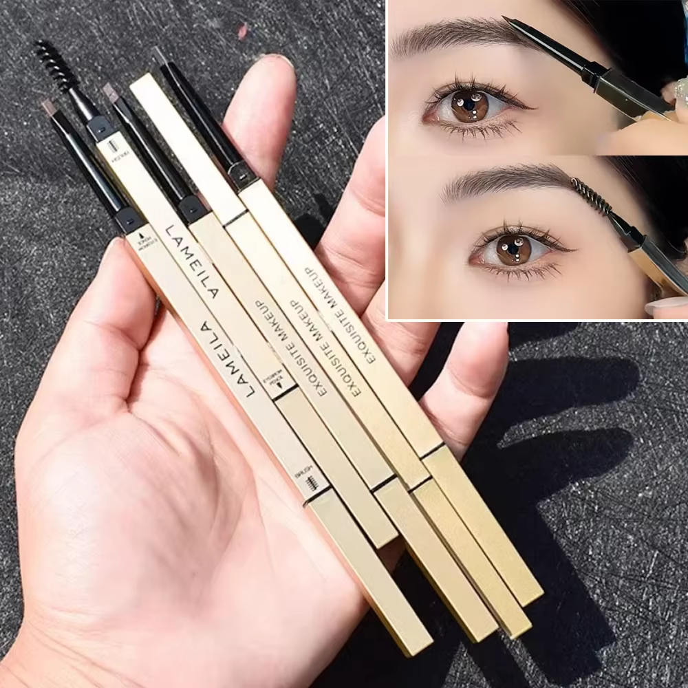 Crayon à double tête imperméable avec brosse