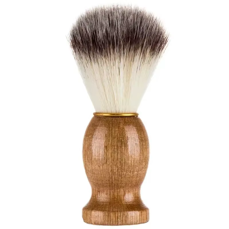 Brosse de rasage avec manche en bois pour hommes
