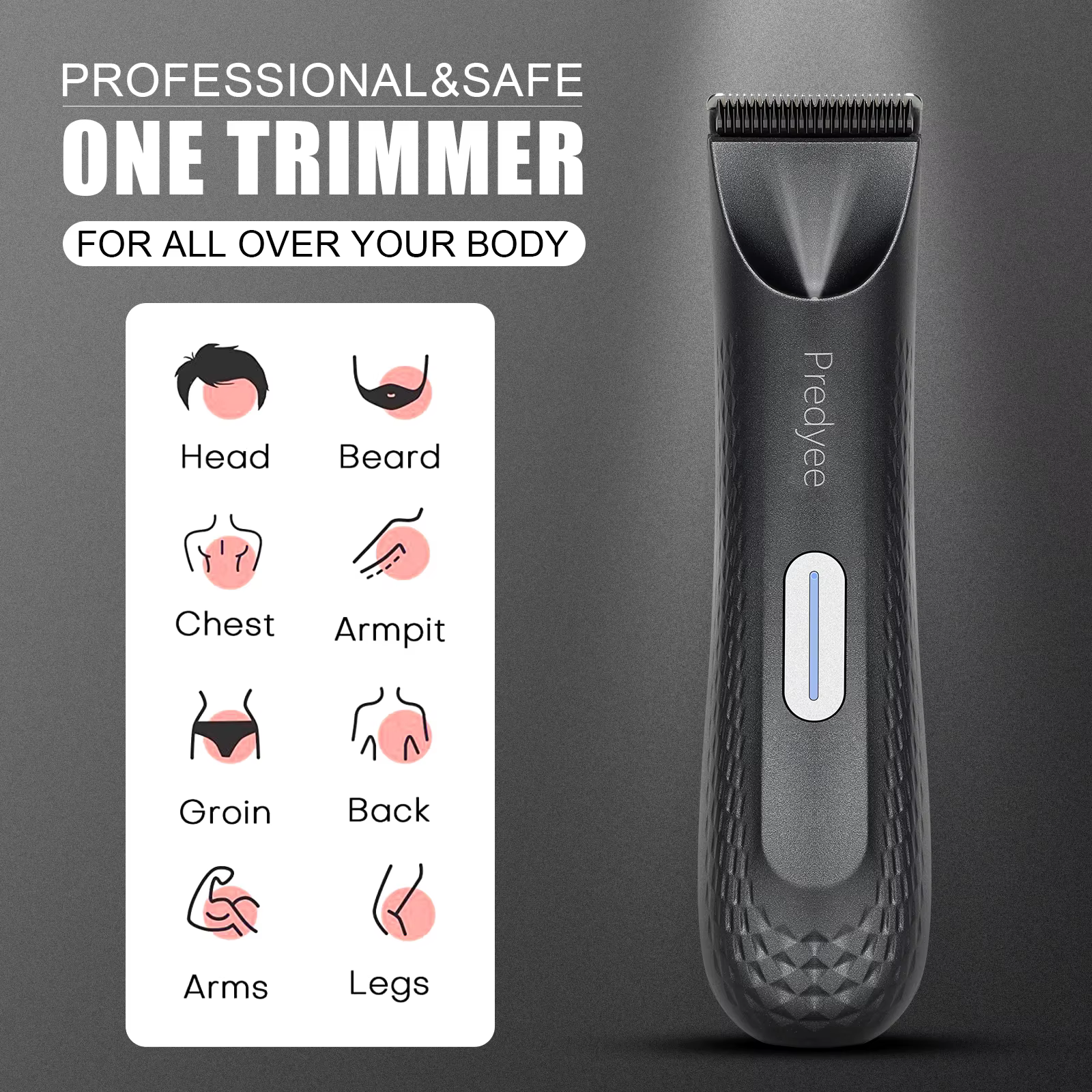 Tondeuse électrique pour cheveux à l'aine pour hommes