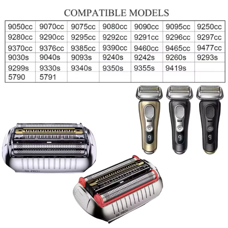 Tête de rasoir électrique de remplacement 94M/92S/92B pour Braun S9 Series