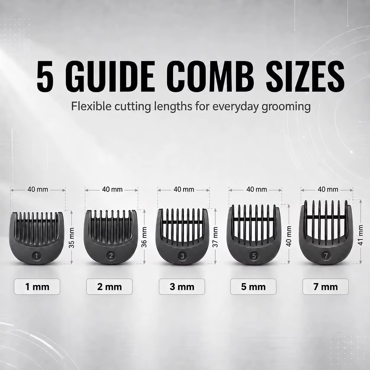 Accessoire de tondeuse à barbe compatible avec les peignes de guidage Braun Series 5, 6 et 7 pour 5120s/5150cs/5049cs/6177cc/6120s/7171cc/5118s/6172cc