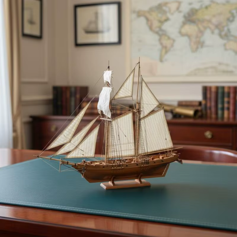 Kit de Modèle de Bateau en Bois - Bateau à Voile à Assembler Soi-même, Décoration Nautique Artisanale pour la Maison et le Bureau, Cadeau pour Hommes et Femmes